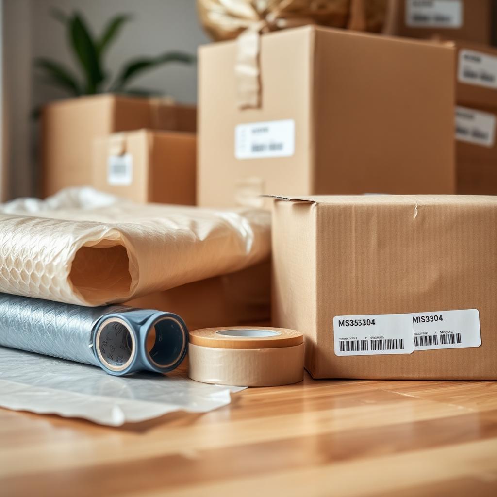 Packing materials at the ready