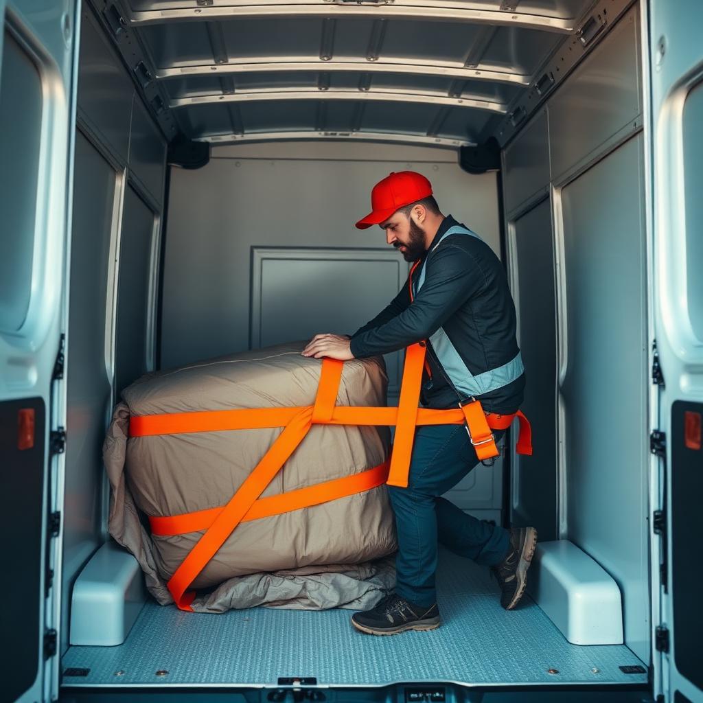 Securing fragile items in the van